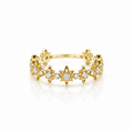 Starburst Station Band Ring - Gold