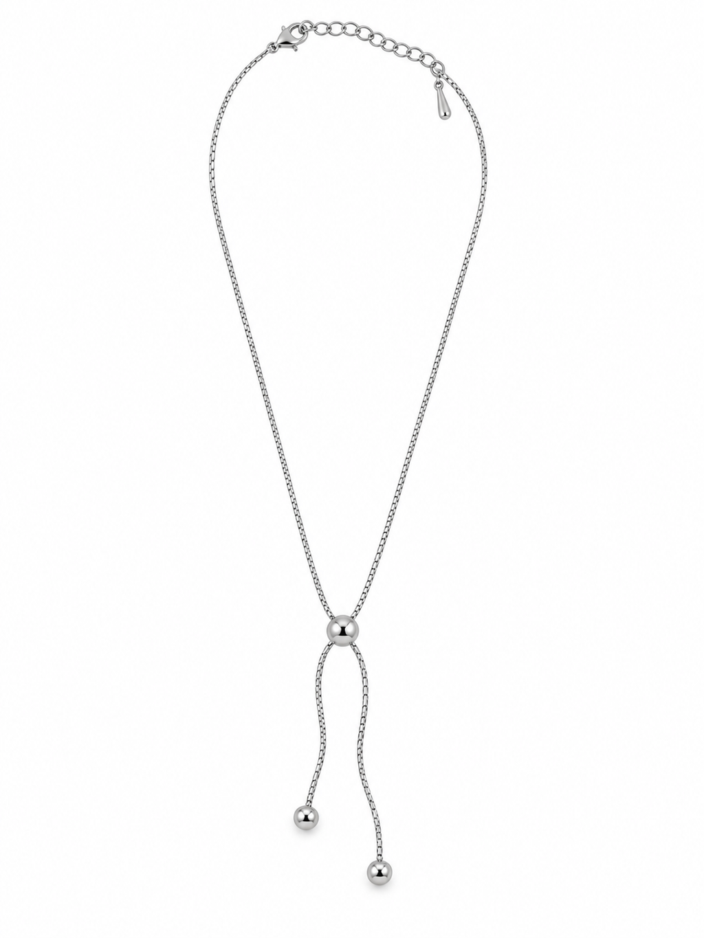 Dainty Chain Knot Necklace - Silver