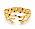 Abstract Coral Hinged Cuff Bracelet - SGD