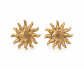Vintage Metallic Sun Stud Earrings