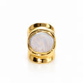 18K Gold Dipped Coin Pearl Cigar Band Ring - GCM