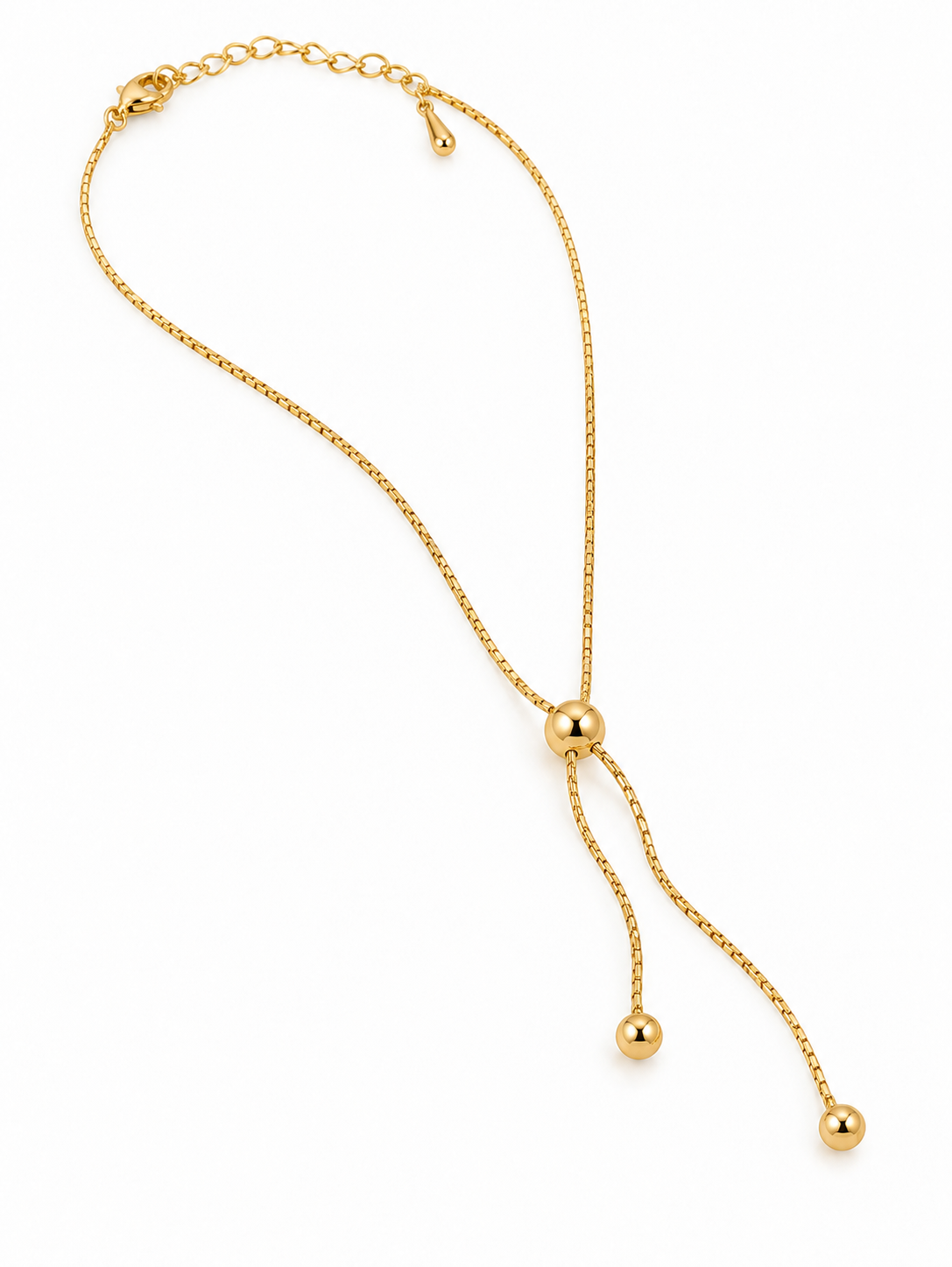 Dainty Chain Knot Necklace - Gold
